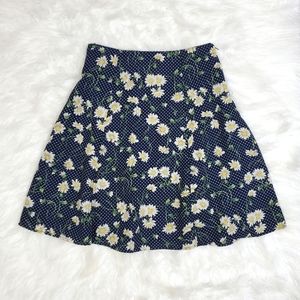 VINTAGE ditsy daisy polka dot skirt
